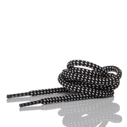 Black White Tubular Laces 110 cm