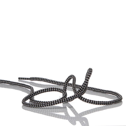 Black White Tubular Laces 110 cm