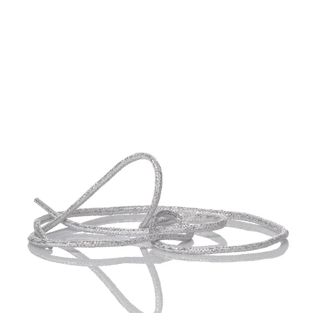 Silver Laminate Laces 90 cm