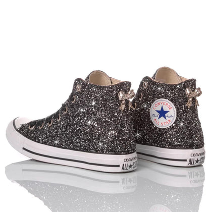 Converse Full Black Chuck Taylor Hi Glitter