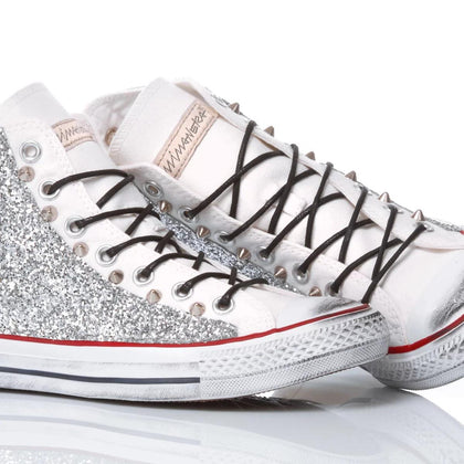 Converse Glitter Silver Chuck Taylor Hi Glitter