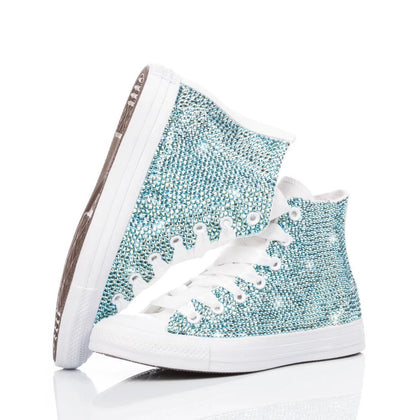 Converse Luxury Light Blue Chuck Taylor Hi Special, Swarovski