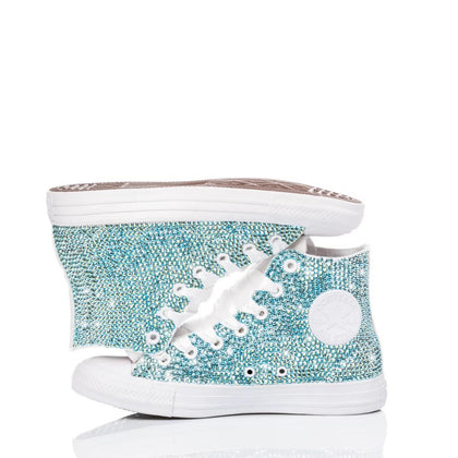 Converse Luxury Light Blue Chuck Taylor Hi Special, Swarovski