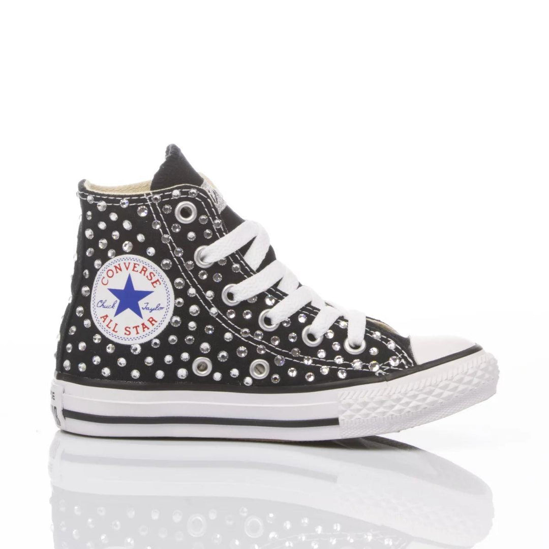 Converse Junior Swarovski Black Chuck Taylor Hi Swarovski