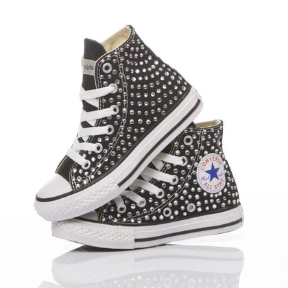 Converse Junior Swarovski Black Chuck Taylor Hi Swarovski