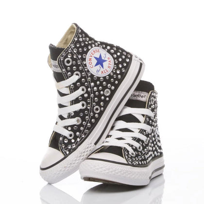 Converse Junior Swarovski Black Chuck Taylor Hi Swarovski