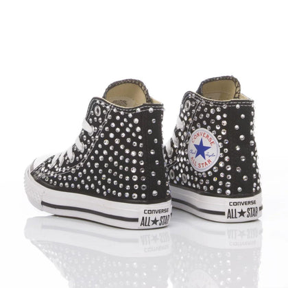Converse Junior Swarovski Black Chuck Taylor Hi Swarovski