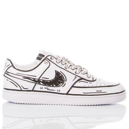 Nike Comics White Court Vision Painting