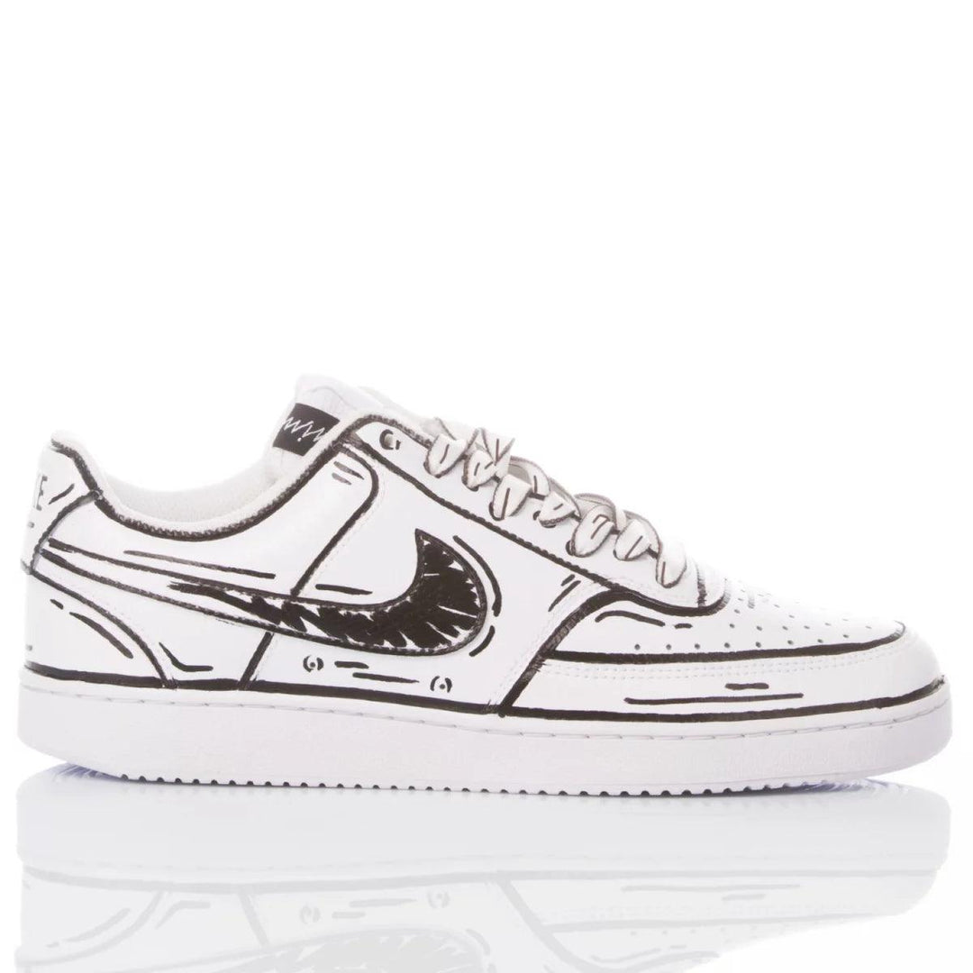 Nike Comics White Court Vision Painting