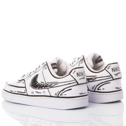 Nike Comics White Court Vision Painting