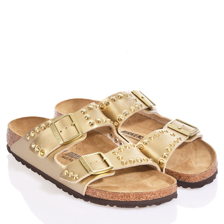 Birkenstock Arizona Gold Studs