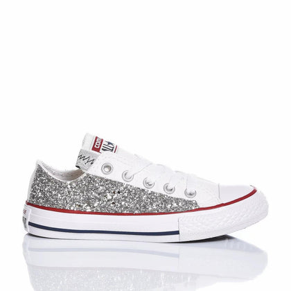 Converse Junior Glitter Silver Ox  