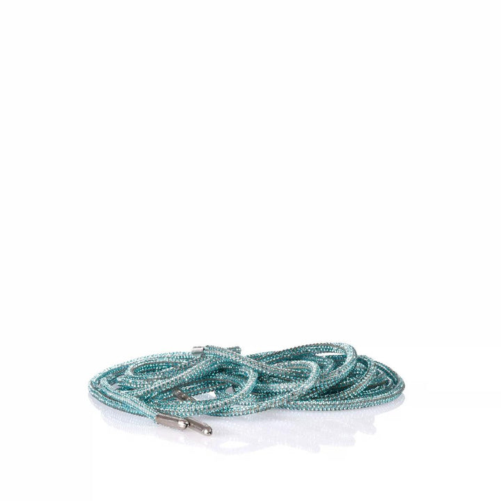 Aqua Bohemica laces 140cm  Swarovski