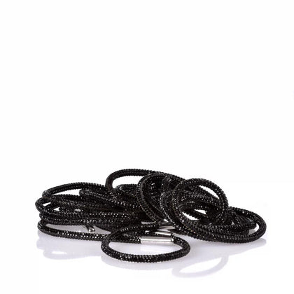 Jet laces 140cm  Swarovski