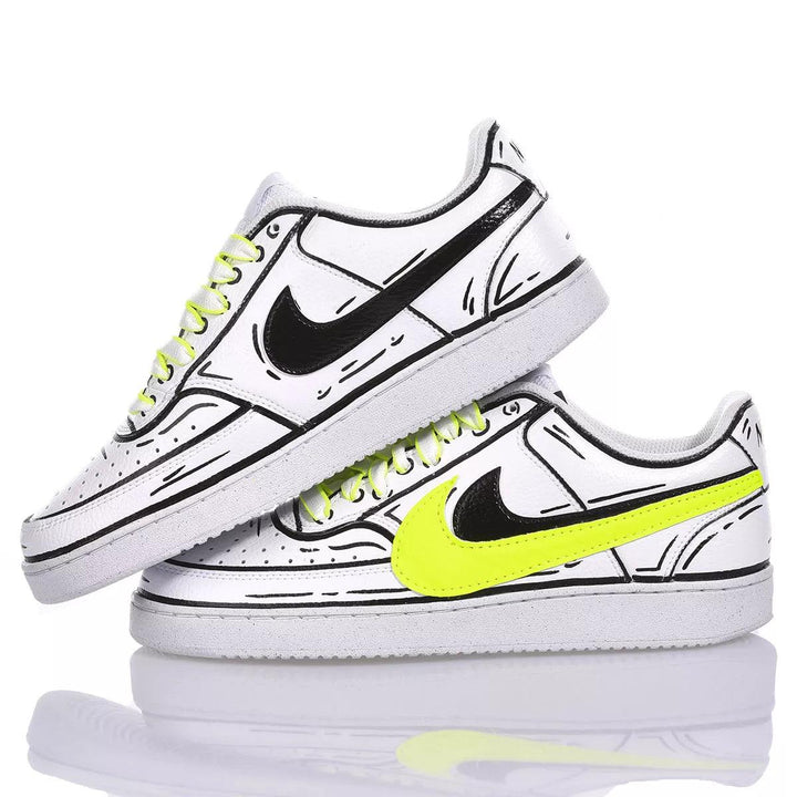 Nike Neon Comics Court Vision Painting