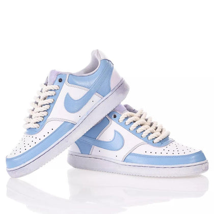 Nike Dye Cerulean Court Vision Painting