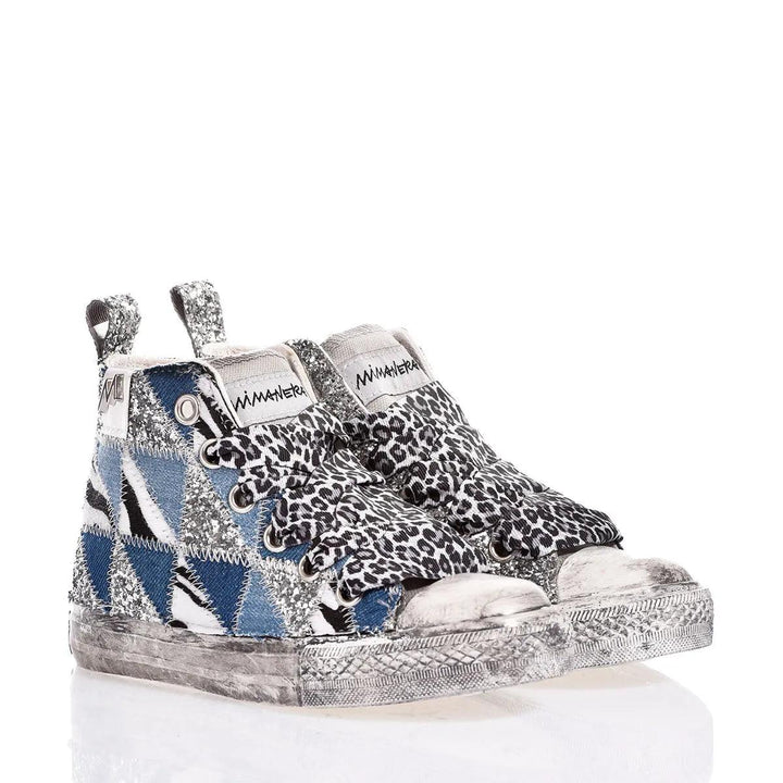 Mimanera Airlines Junior Denim Patch Airlines Animalier, Faded, Glitter, Special