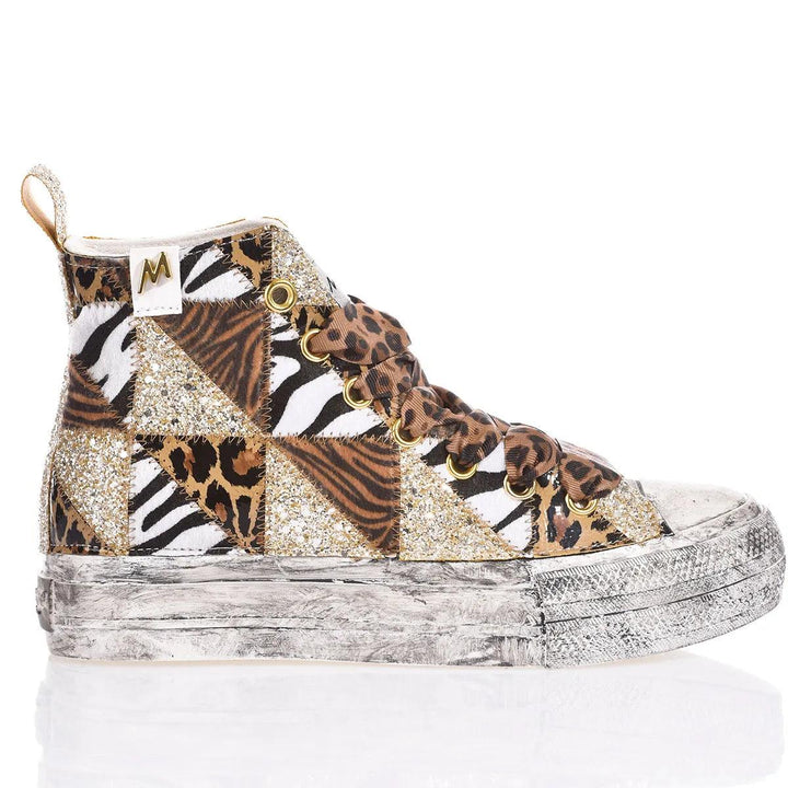 Mimanera Airlines Platform Jungle Patch Airlines Platform Animalier, faded, glitter