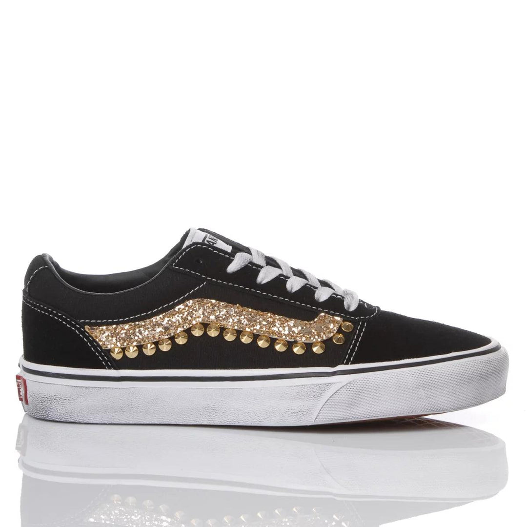 Vans Glitter Wave Gold Old Skool Studs, Glitter