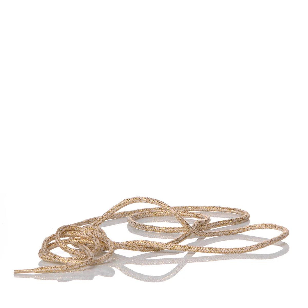 White Gold Laminate Laces 140 cm  