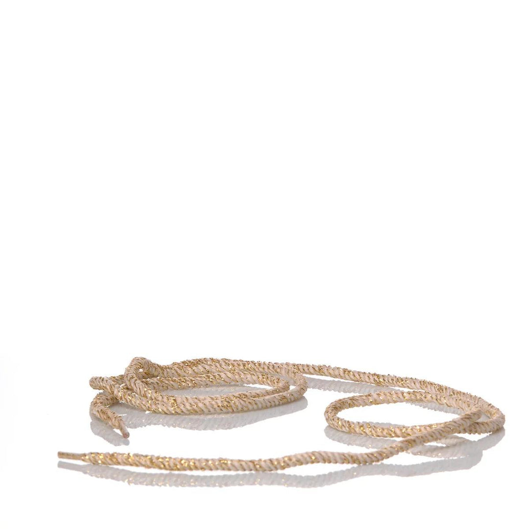 White Gold Spiral Laces 140 cm  