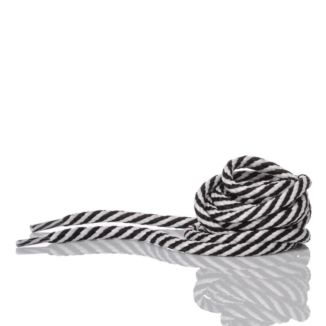White Black Spiral Laces 110 cm  