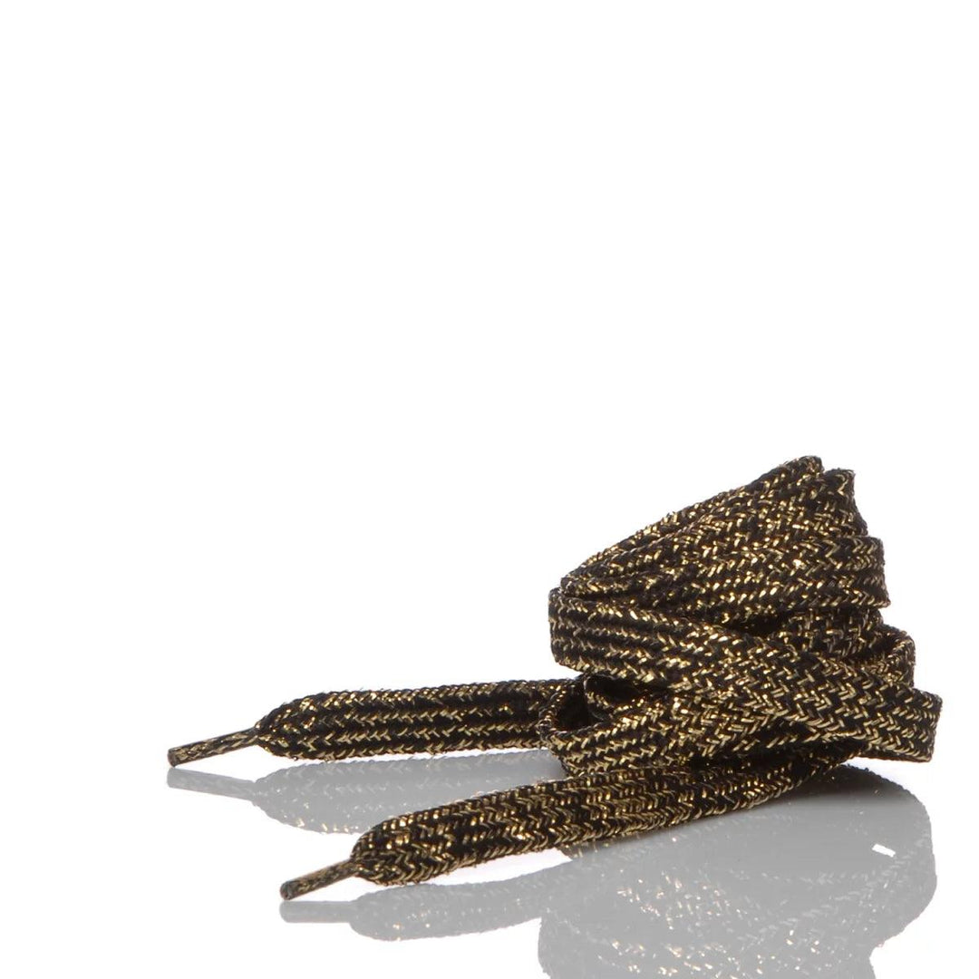 Black Gold Braided Laces 140 cm  