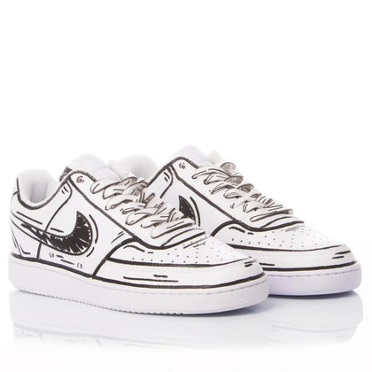 Nike Comics White Court Vision Painting