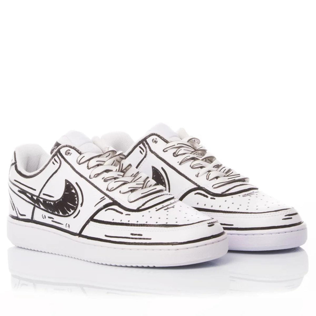 Nike Comics White Court Vision Painting
