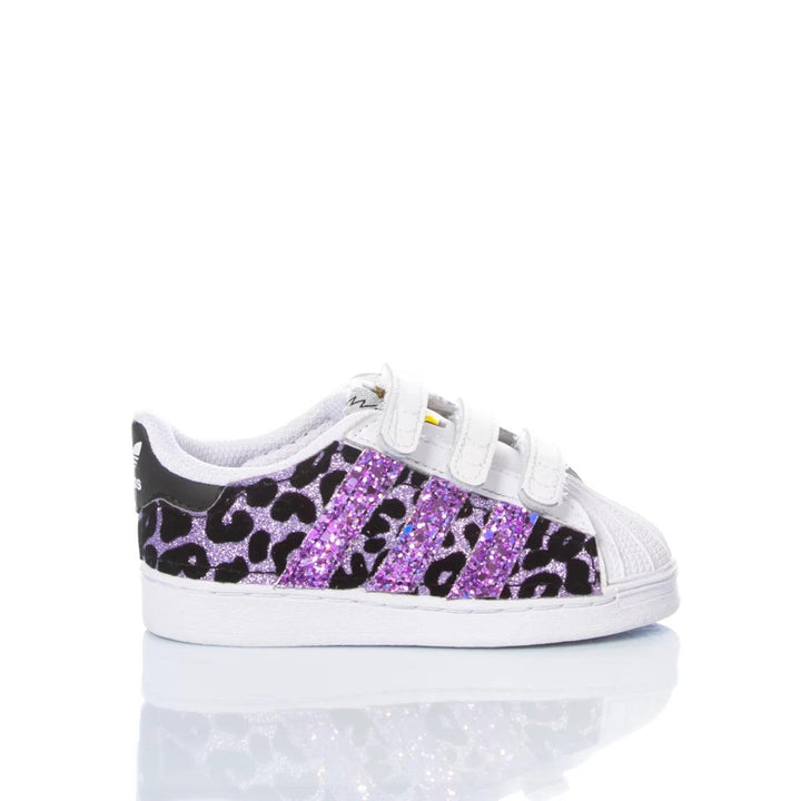 Adidas Superstar Baby Leo Purple Superstar Animalier, Glitter