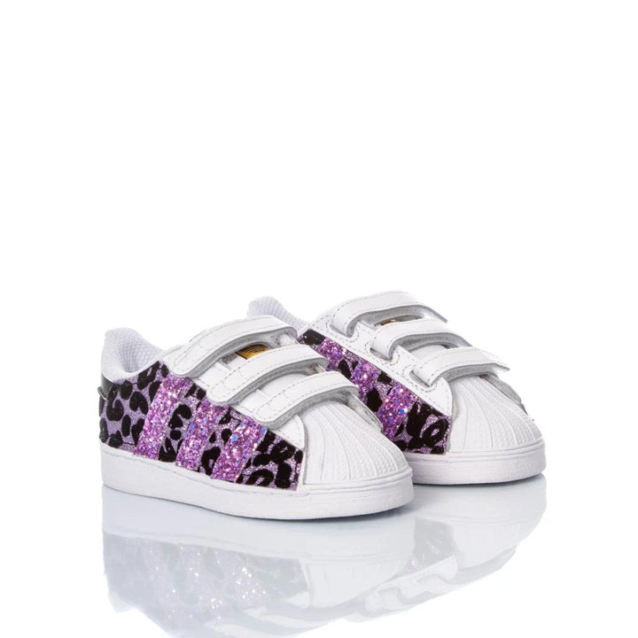 Adidas Superstar Baby Leo Purple Superstar Animalier, Glitter
