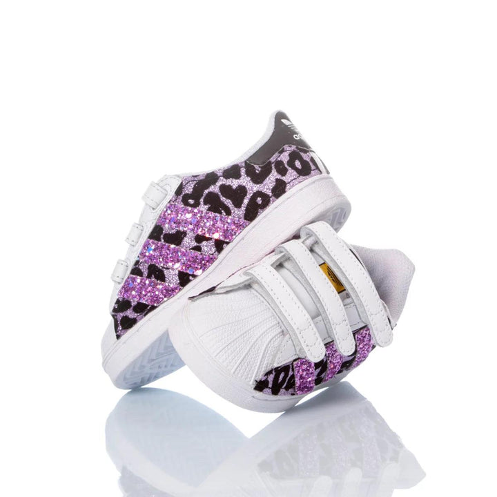 Adidas Superstar Baby Leo Purple Superstar Animalier, Glitter