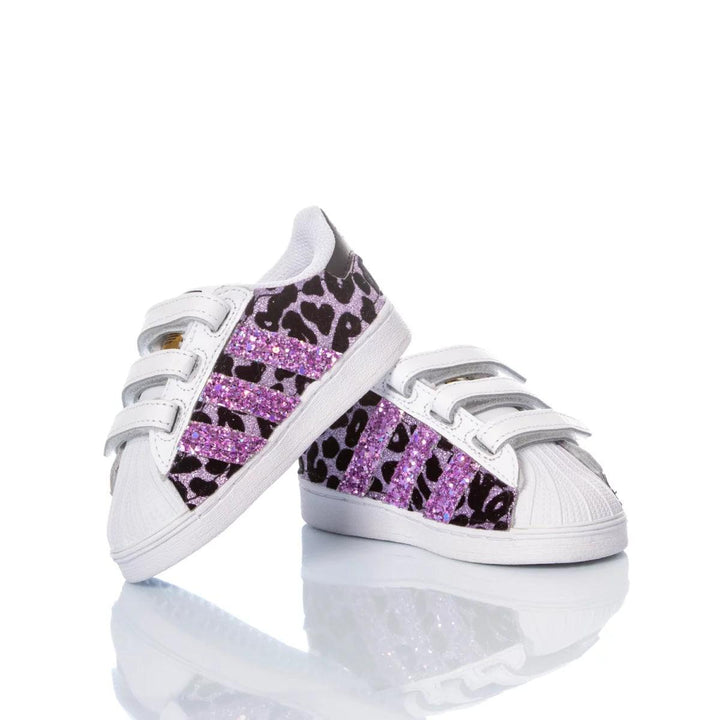Adidas Superstar Baby Leo Purple Superstar Animalier, Glitter