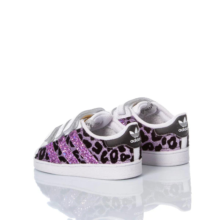 Adidas Superstar Baby Leo Purple Superstar Animalier, Glitter