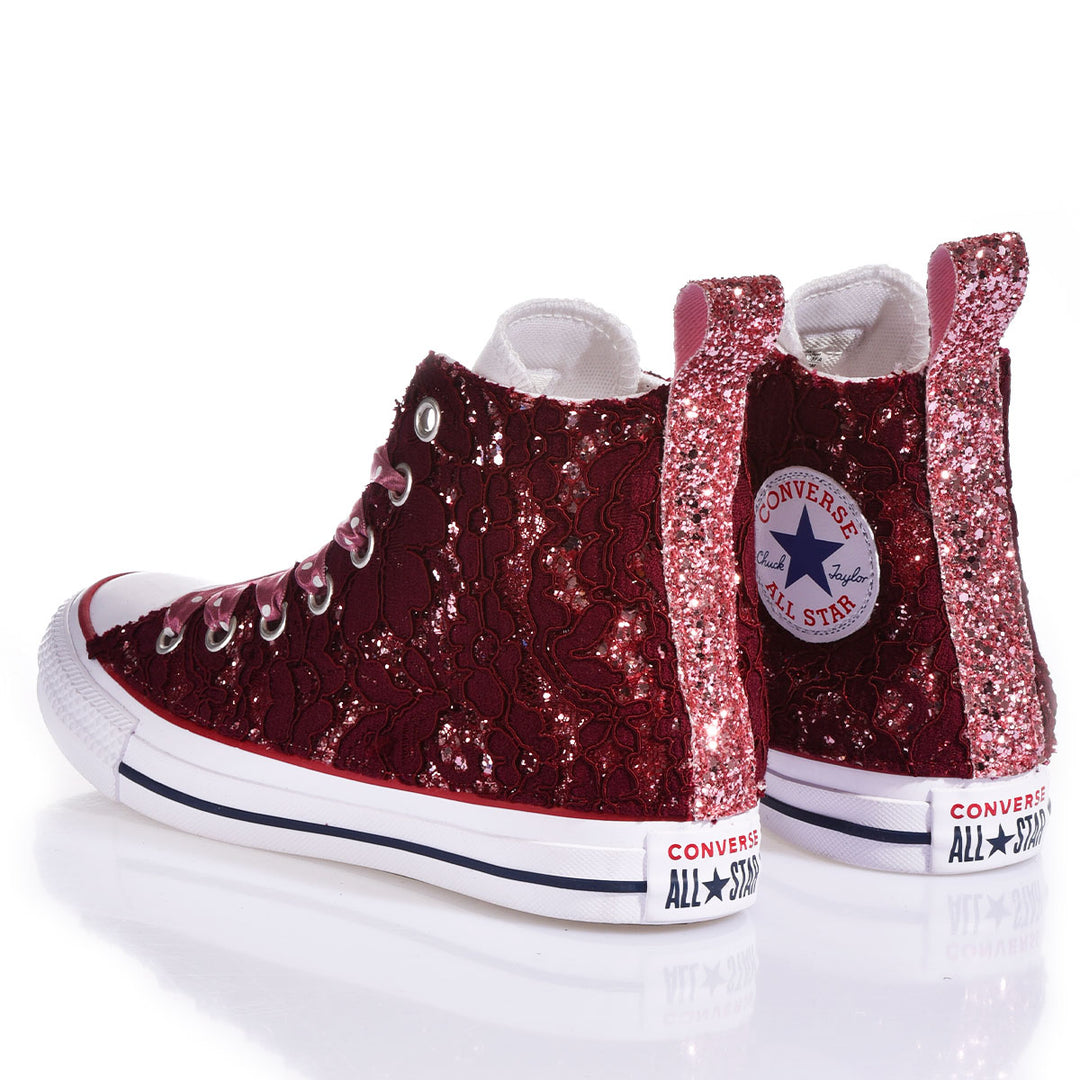 Converse Burgundy Lace