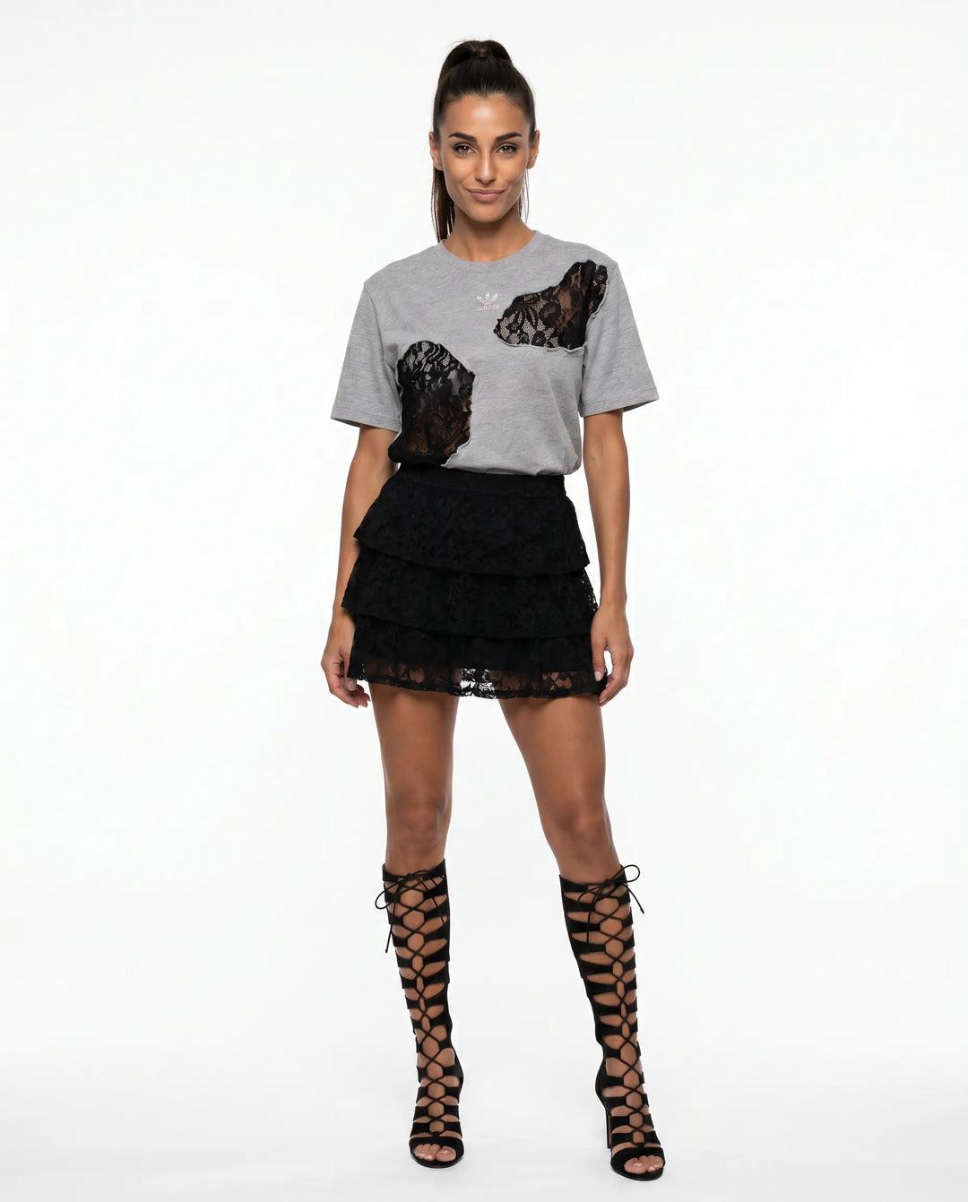 T-SHIRT ADIDAS LACE GREY